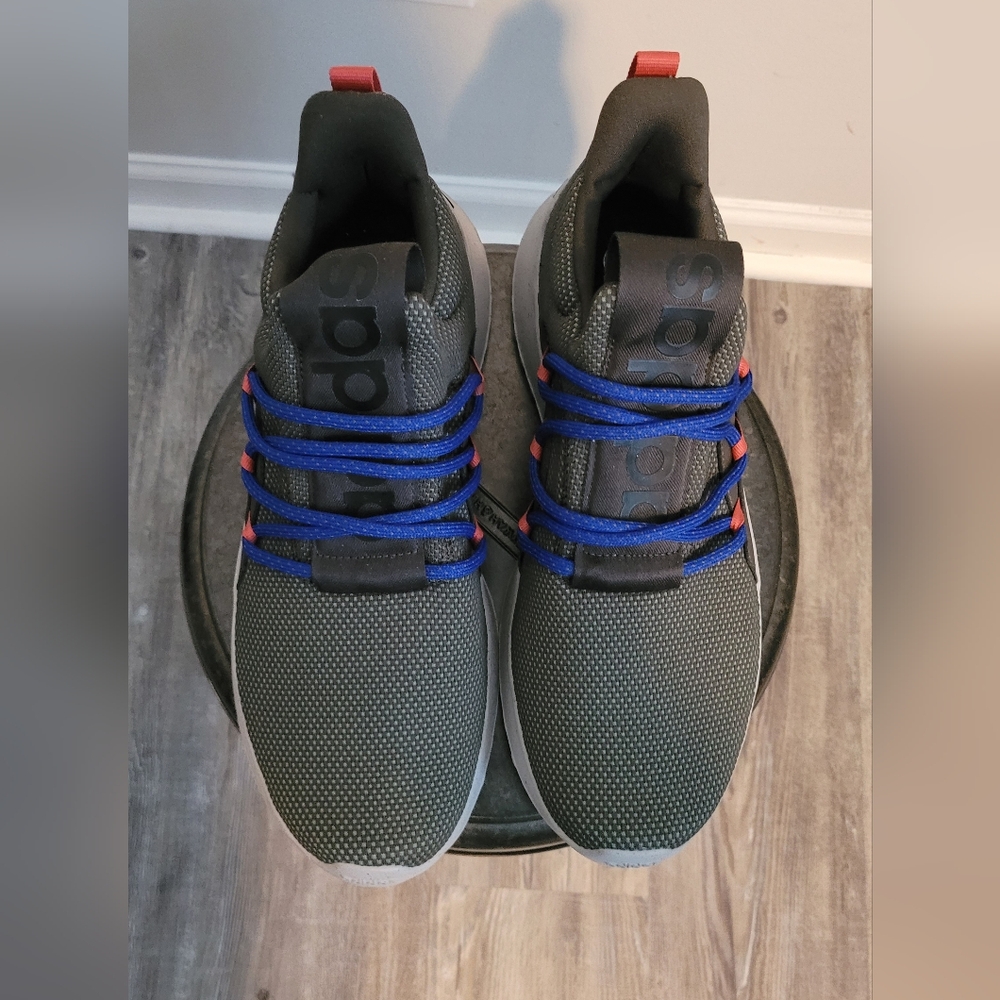 Adidas Gray Blue Athletic Shoes Sporty Comfort